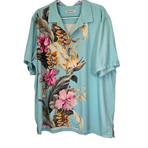 Tommy Bahama Men's Garden Of Hope & Courage Silk Hawaiian Shirt - Picture 10 of 11